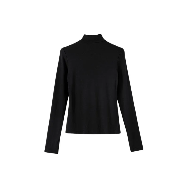 Late White T Shirt Women's Black-1