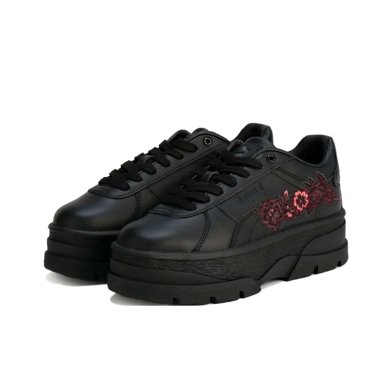 PUMA Rivo EMB Anti Slip Wear Resistant Low Top Casual Shoes Women's Black-2