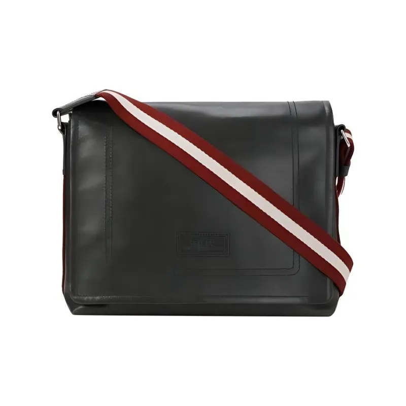 BALLY Leather Crossbody Bag, Shoulder Bag Men's Green-0
