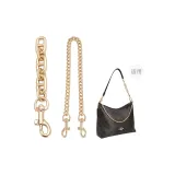 (Straight gold) pig nose 12cm + dog buckle decorative chain 45cm