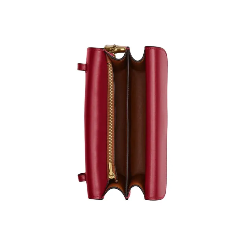 COACH Cow Leather Crossbody Bag, Shoulder Bag Trumpets Women's Rubies Color-2