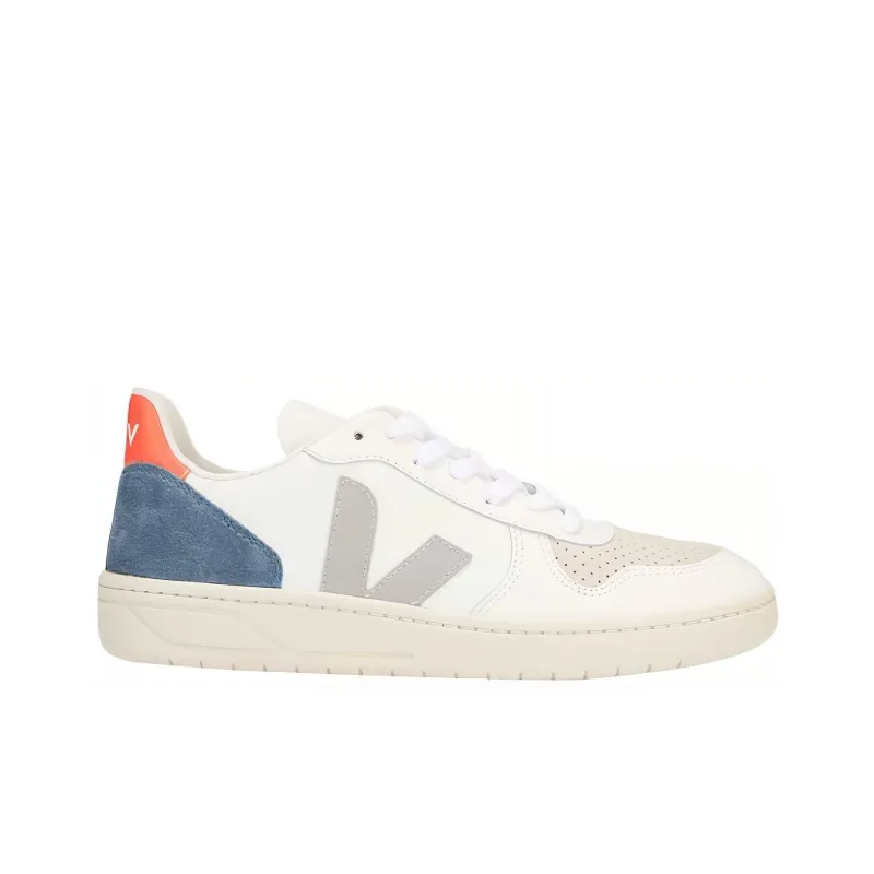 VEJA V 10 Lace Up 'White Oxford Grey'-1