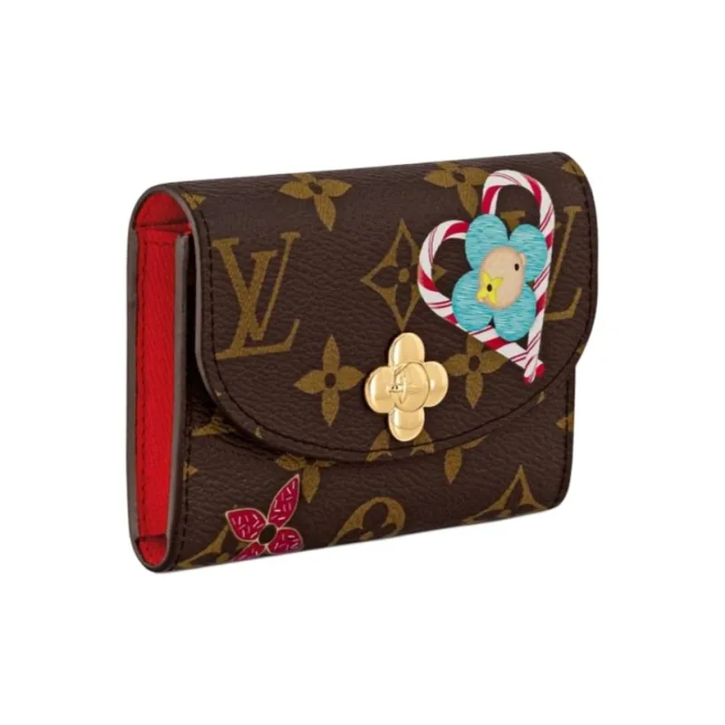 LOUIS VUITTON Rosalie Coin Purse Monogram/Candy Red-2