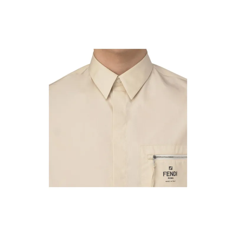 FENDI Logo Printed Short-Sleeved Shirt-5