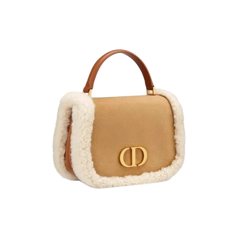 DIOR 30 Montaigne Lambskin Shoulder Bag Crossbody Bag Handbag Medium Size Women's Brown-1