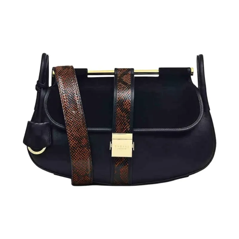 RADLEY Cow Leather Shoulder Bag Crossbody Bag Medium Size Women's Black-0