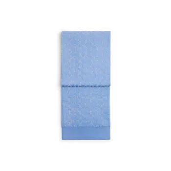 COACH Polyamide, Acrylic, Metal Coated Fiber, Sheep Wool Knit Scarves Unisex Blue