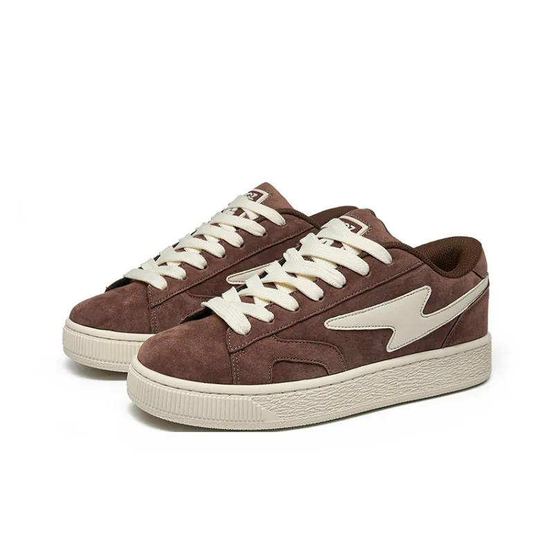 GZOZ Slip Resistant Cushioning Lightweight Low Top Skateboard Shoes Unisex Chocolate Brown-2