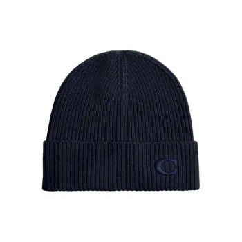 COACH Sheep Wool Beanies Unisex Blue