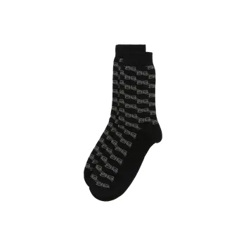 Balenciaga SS23 Mid Calf Socks Men's 1 Pack Charcoal Gray