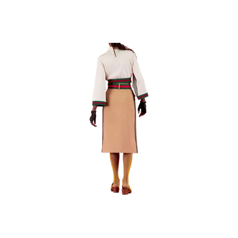 GUCCI X Adidas Jacquard Skirt Beige-2
