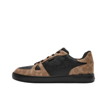 COACH Clip Low Top Skateboard Shoes Men's Brown
