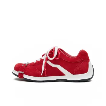 ABCICEY Wear resistant And Lightweight Low Top Casual Shoes Unisex Red