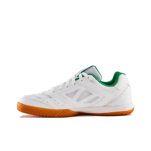 DECATHLON Anti-Slip Wear-Resistant Low-Top Table Tennis Shoes Women's White Green