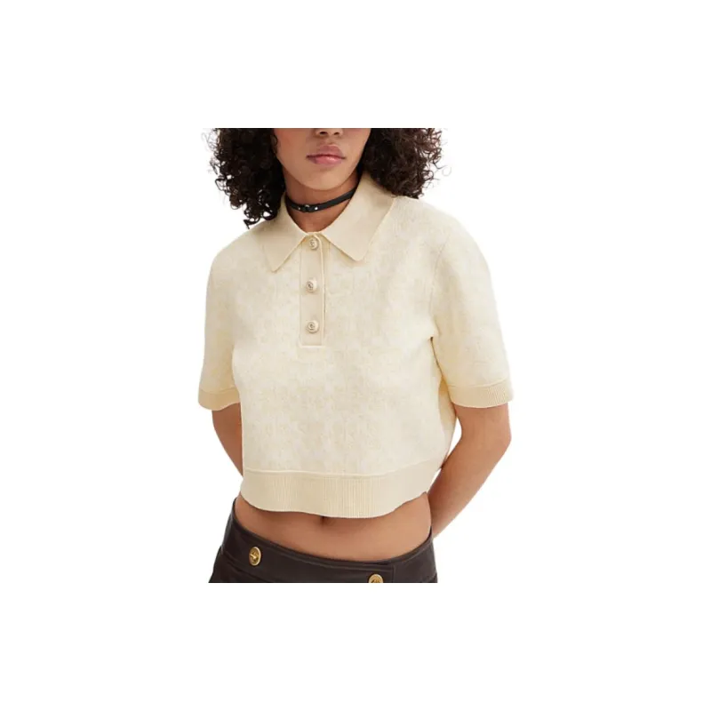 COACH Polo Shirts Women's Beige-3