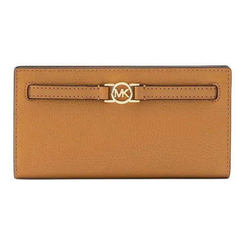 MICHAEL KORS Cow Leather Wallet Large Size Women's Brown