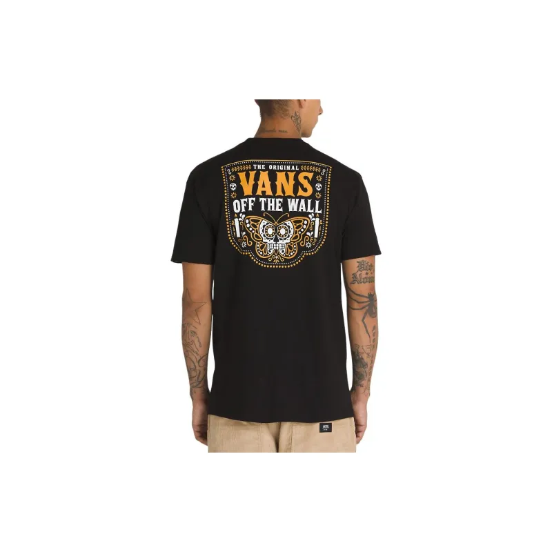 Vans Dia De Muertos Mariposa T-Shirt Men's Black-3
