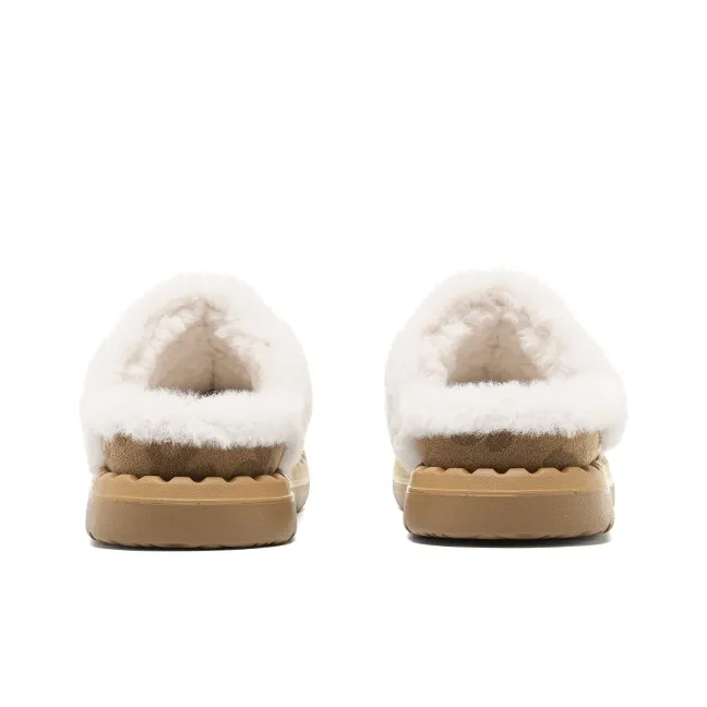 Disney x OLD ORDER Fuzzy Abrasion Resistant Slip Resistant Wrap toe Slippers Unisex Brown-3