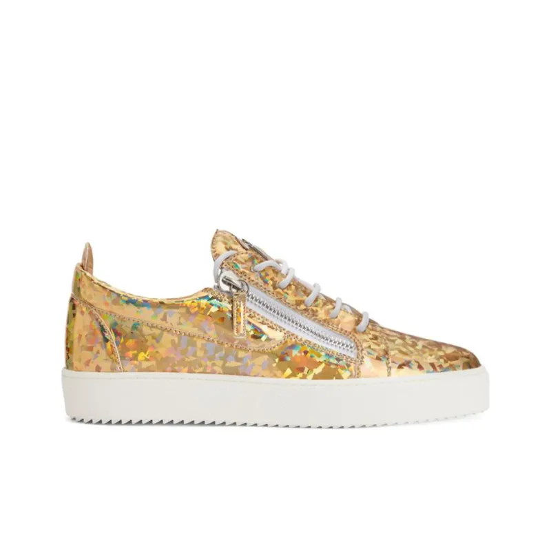Giuseppe Zanotti/GZ Frankie Low Top Stylish Skateboarding Shoes Men's Gold-1