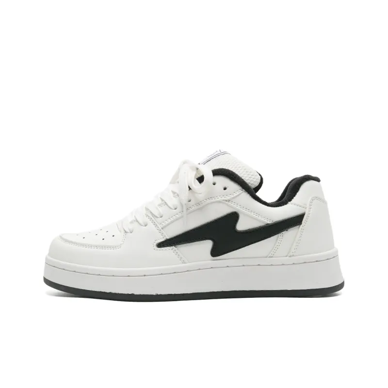 KAAVER OTTO Wear resistant And Lightweight Low Top Skateboard Shoes Unisex White Black-2