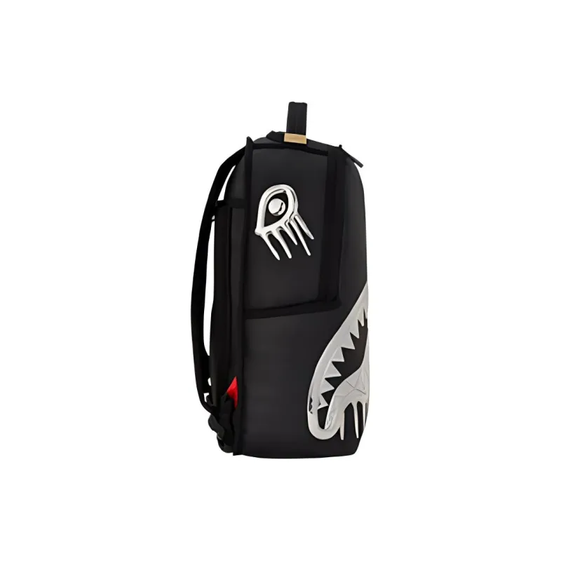 SPRAYGROUND Artificial Leather Backpack Regular Unisex Black & Silver-3