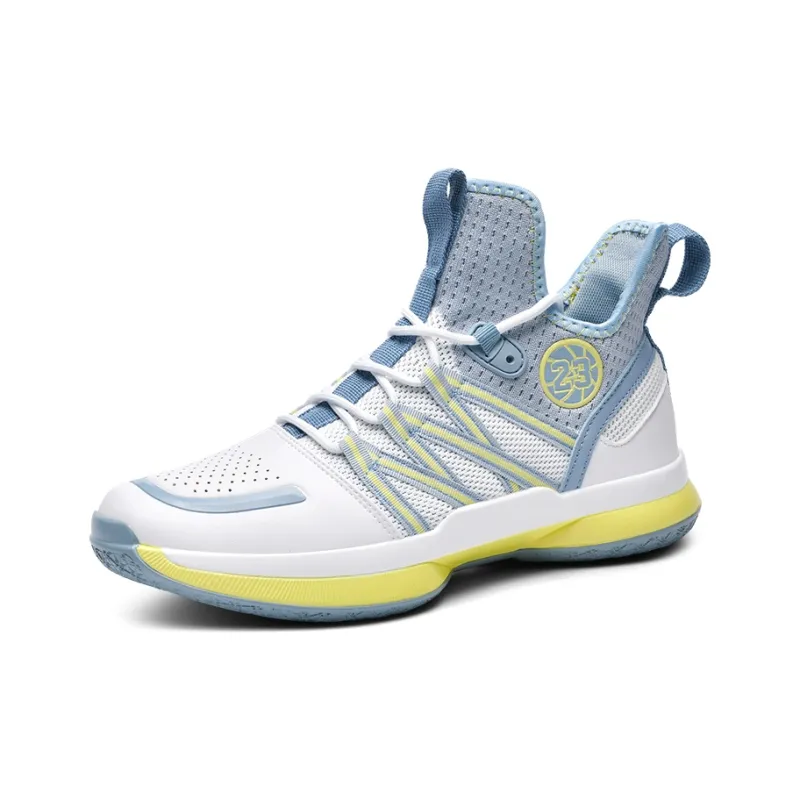 Wooden Rabbit Anti Slip Wear Resistant Mid Top Basketball Shoes Men's-6
