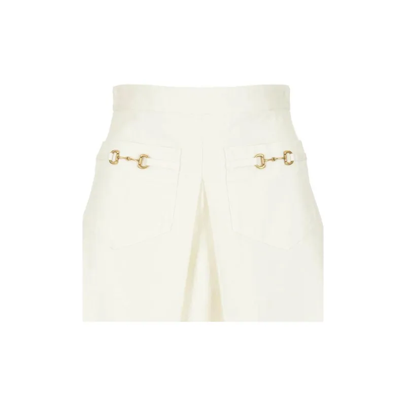 GUCCI Horsebit Cotton Skorts-5