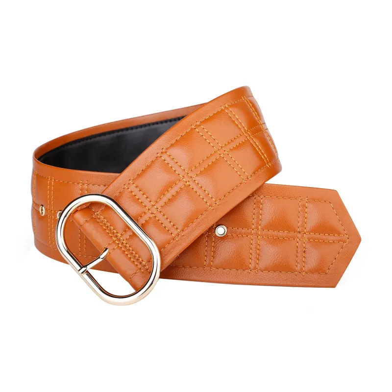Jaylen Oos Sheepskin Leather Belts Women's 7.4cm-22