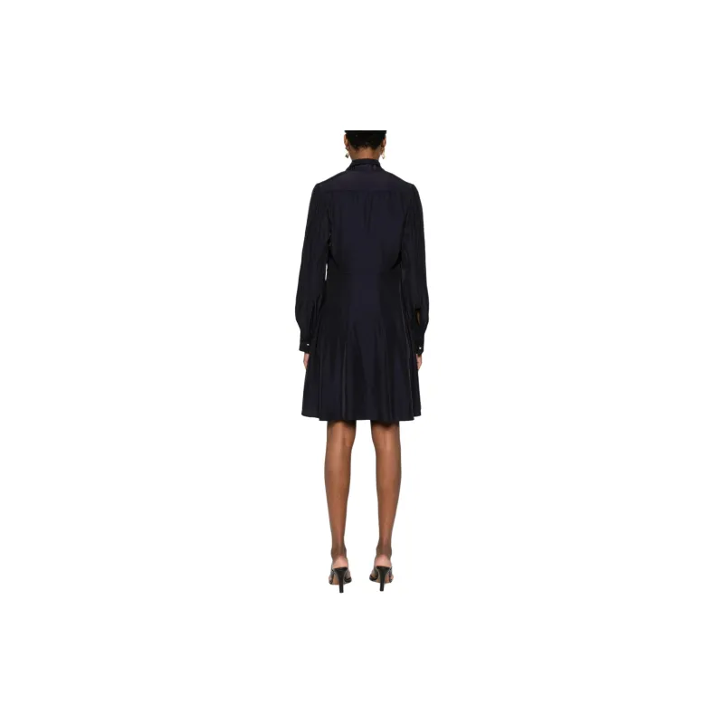 Lanvin Keyhole Neck Draped Mini Dress-2