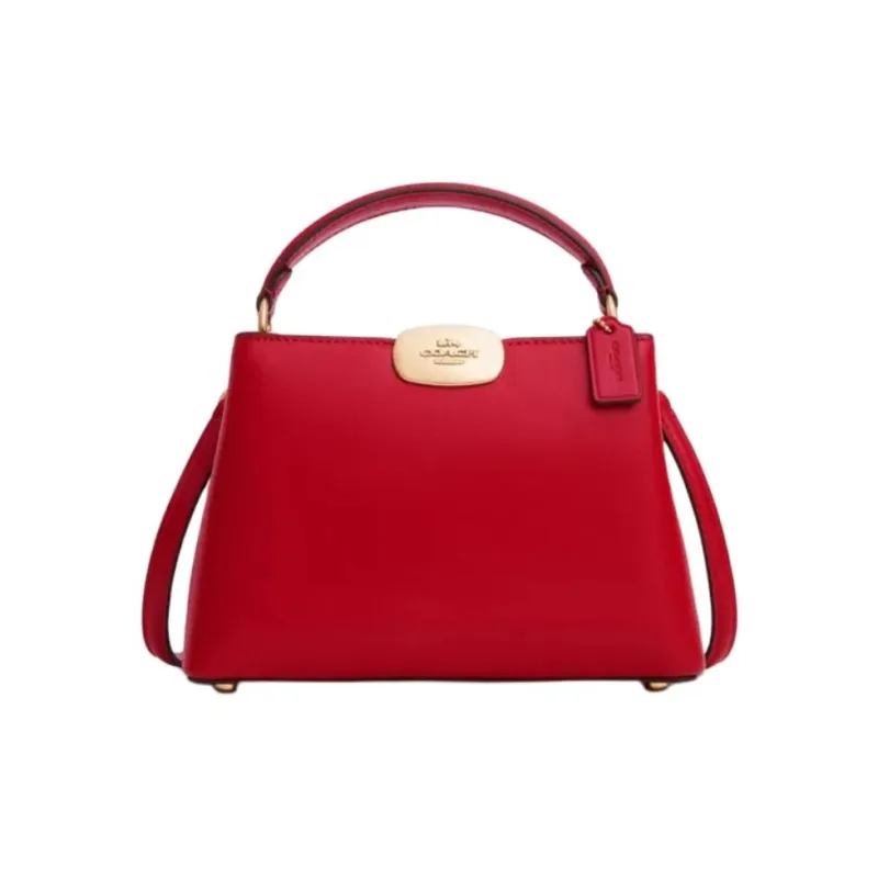 COACH Eliza Cow Leather Shoulder Bag Crossbody Bag Handbag Mini Women's Red-0