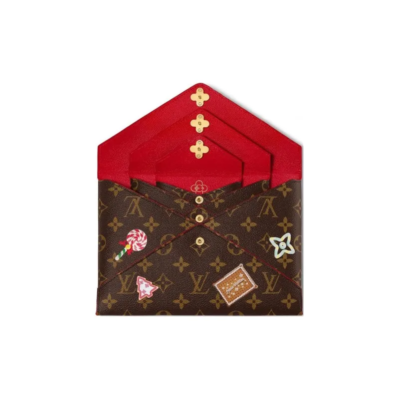 LOUIS VUITTON Kirigami Pochette Monogram/Candy Red-3