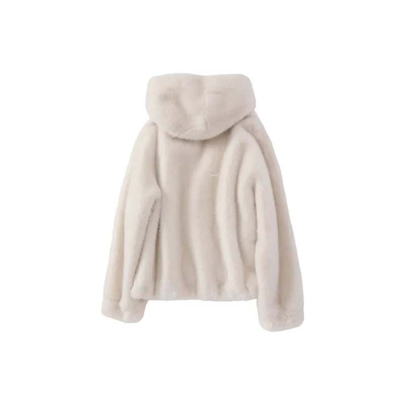 XIANGYING Velvet feel Coat Women's Beige-1