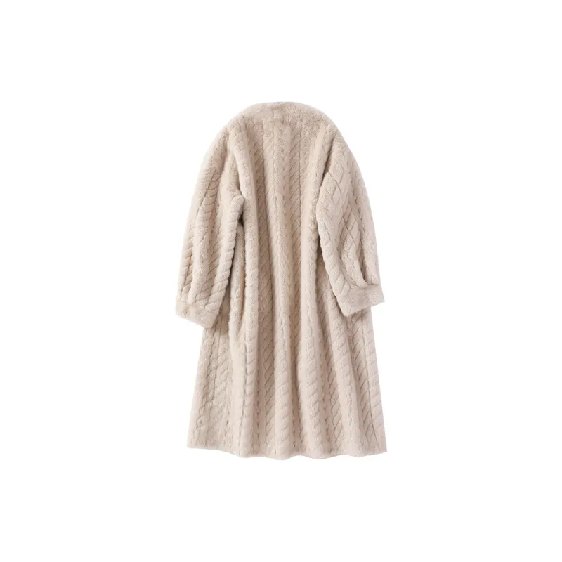 XIANGYING Velvet feel Coat Women's Oat-1