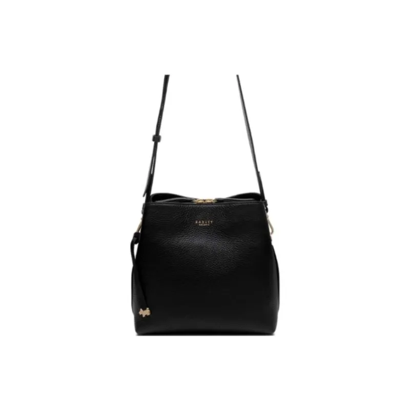 RADLEY Cow Leather Bucket Bags Crossbody Bag Shoulder Bag Medium Size Women's Black/Dark Blue-1