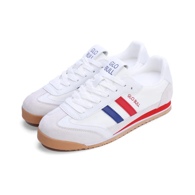 GLO BULL Skateboard Shoes Unisex Low Top White Blue Red-2