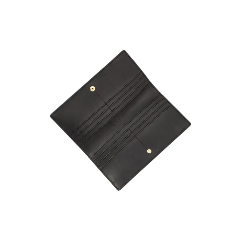 MICHAEL KORS Cow Leather Wallet Large Size Women's Black-2