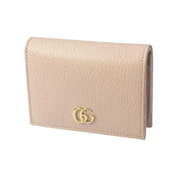 GUCCI Marmont Leather Wallet Mini Women's Pink