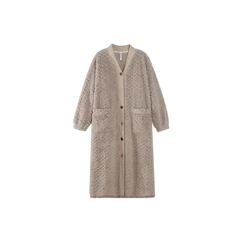 DAMOS·LOVE Pajama Robe Women's Khaki-0