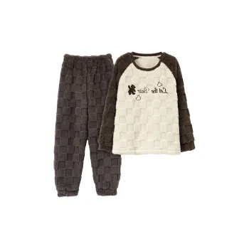 DanceBees Pajama Set Women's Apricot Brown