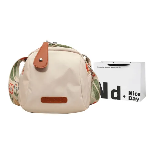 SWIMADE Oxford Dome Bag, Canvas Bag, Shoulder Bag, Crossbody Bag Regular Women's Orange/Black/Ecru
