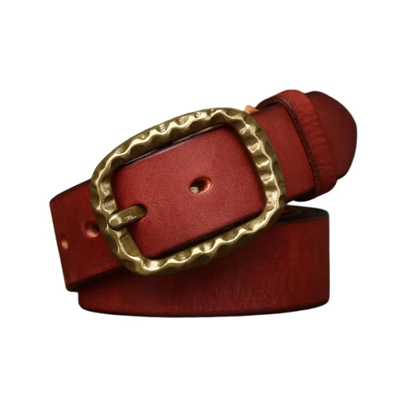 JEANSWEST Cow Leather Leather Belts Men's Width  3.8cm-2