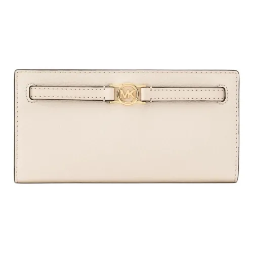 MICHAEL KORS Cow Leather Wallet Large Size Women's Ivory