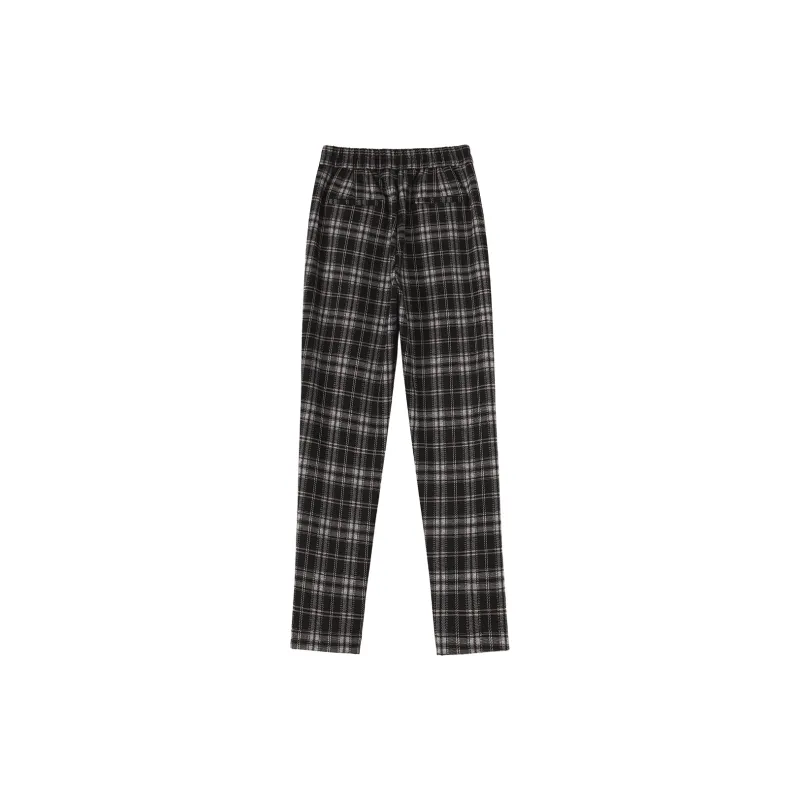 0571 Family Casual Pants Women's Plaid-1