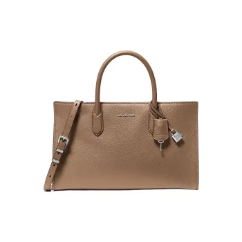 MICHAEL KORS Leather Handbag Shoulder Bag Crossbody Bag Medium Size Women's Floating Wood Color