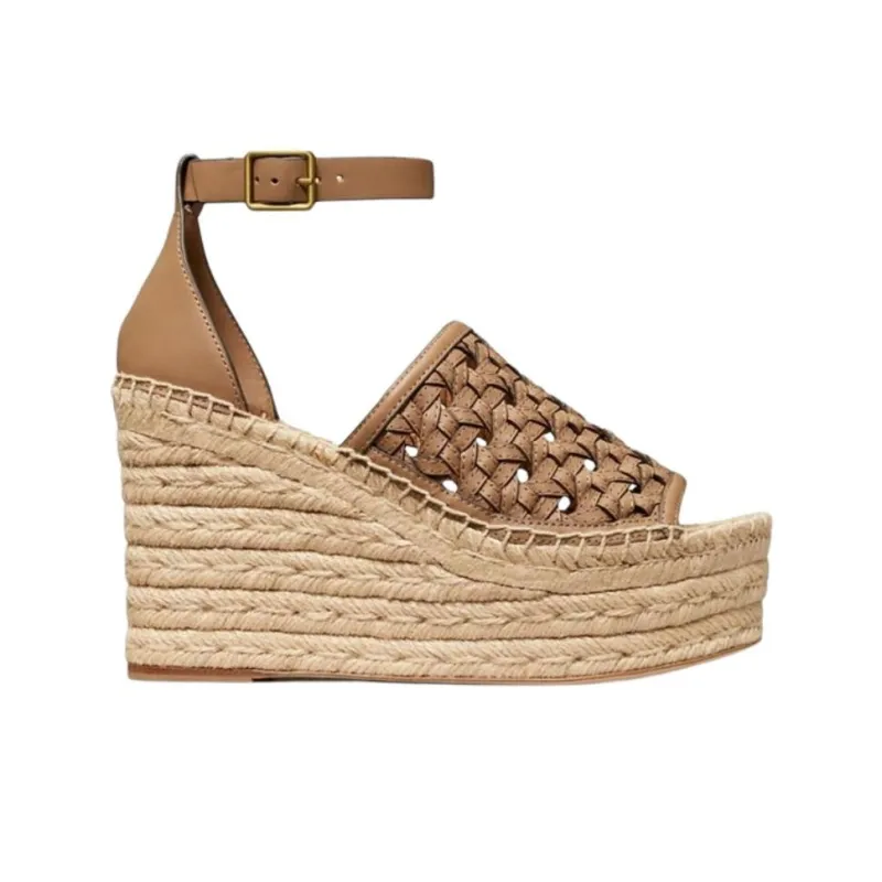TORY BURCH Basketweave Espadrille Wedges-1