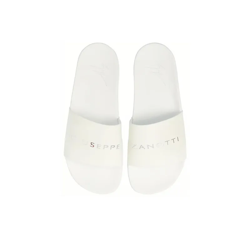 Giuseppe Zanotti Logo print Flat Slides-4