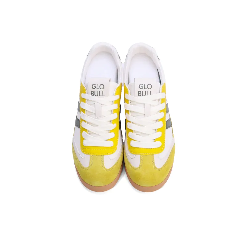 GLO BULL Skateboard Shoes Unisex Low Top Beige Yellow Green-3