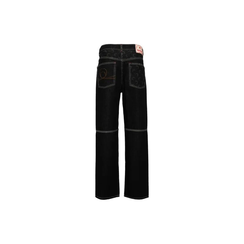 Marine Serre Straight-leg Jeans-1