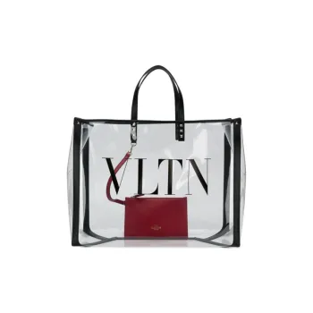 Valentino PVC Shopping Bags Regular Women's Transparent