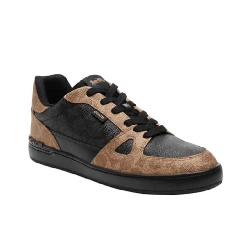 COACH Clip Low Top Skateboard Shoes Men's Brown-2